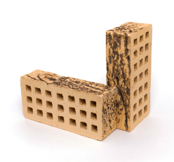 Кирпич лицевой керамический «Слоновая кость» «Береста» пустотелый одинарный